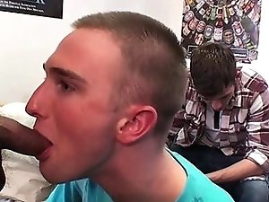 College chap moans as he takes his 1st cock