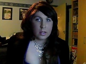 BBW Crossdresser Strips Jerks Cums